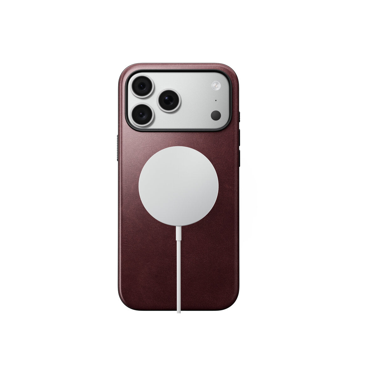 Kožený kryt pro iPhone 18 Pro Max/17 Pro Max Nomad Modern Leather Case Horween - burgundy (vínová)