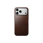 Kožený kryt pro iPhone 18 Pro Max/17 Pro Max Nomad Modern Leather Case Horween - rustic brown (tmavě hnědá)