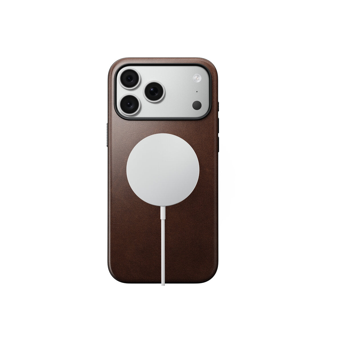 Kožený kryt pro iPhone 18 Pro Max/17 Pro Max Nomad Modern Leather Case Horween - rustic brown (tmavě hnědá)