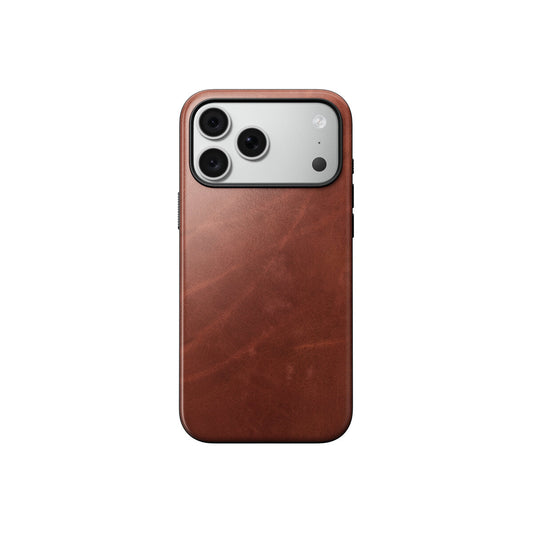 Kožený kryt pro iPhone 18 Pro Max/17 Pro Max Nomad Modern Leather Case Horween - olde dublin (tmavě hnědá)