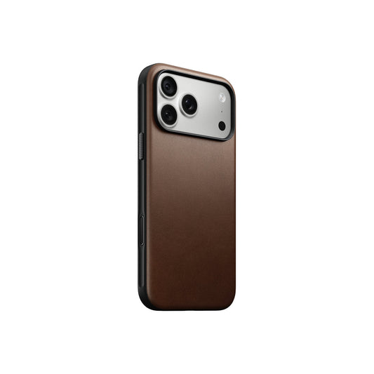 Kožený kryt pro iPhone 18 Pro Max/17 Pro Max Nomad Modern Leather Case - hnědá