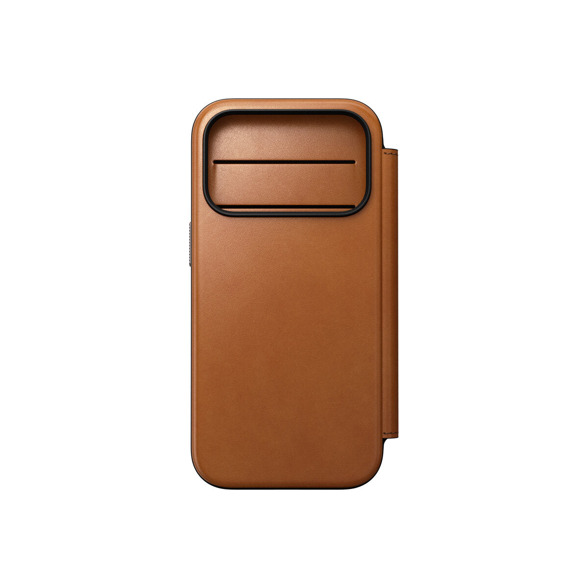Kožené flipové pouzdro pro iPhone 18 Pro/17 Pro Nomad Modern Leather Folio Horween - saddle (hnědá)