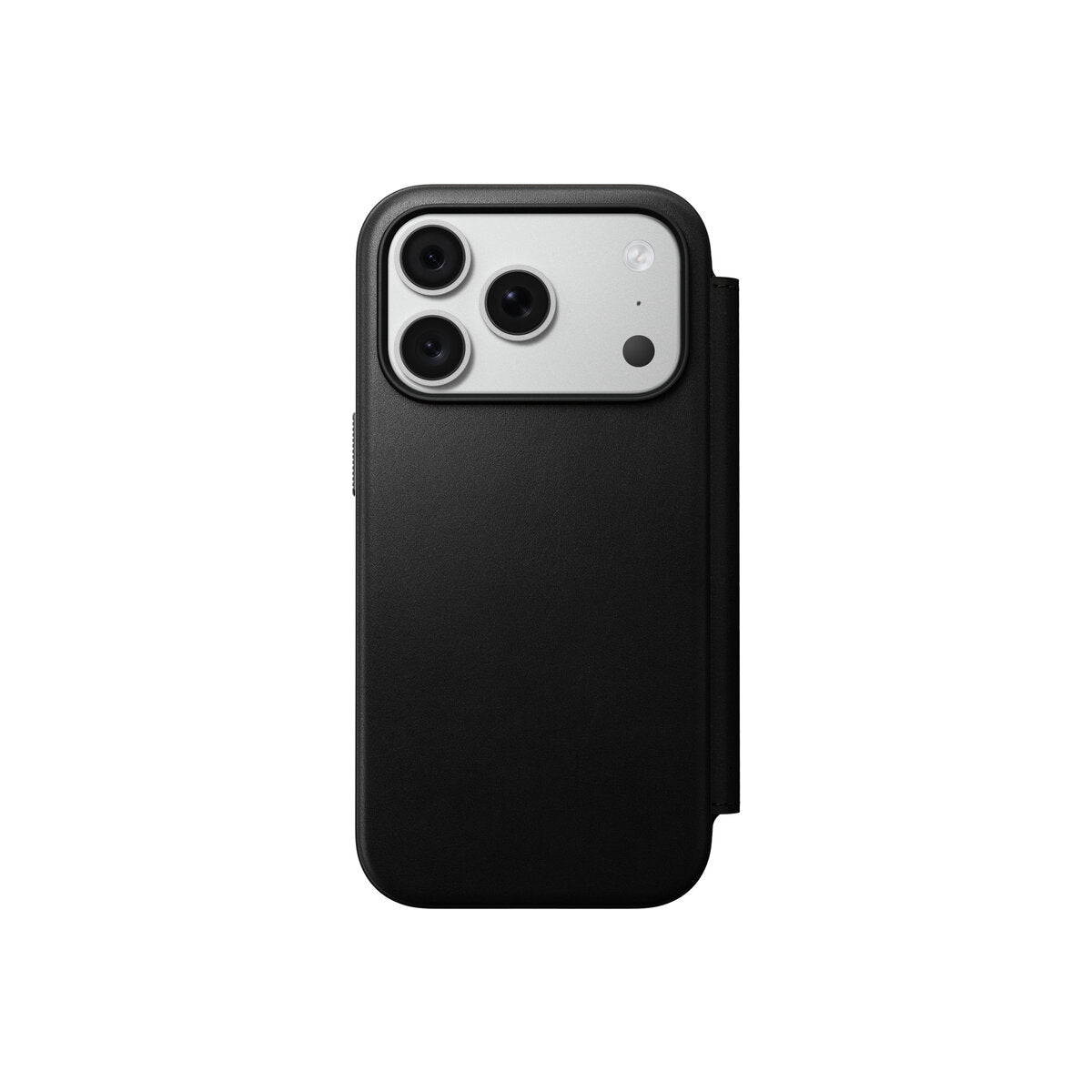 Kožené flipové pouzdro pro iPhone 18 Pro/17 Pro Nomad Modern Leather Folio - černá