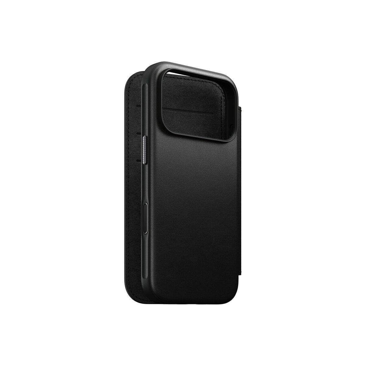 Kožené flipové pouzdro pro iPhone 18 Pro/17 Pro Nomad Modern Leather Folio - černá