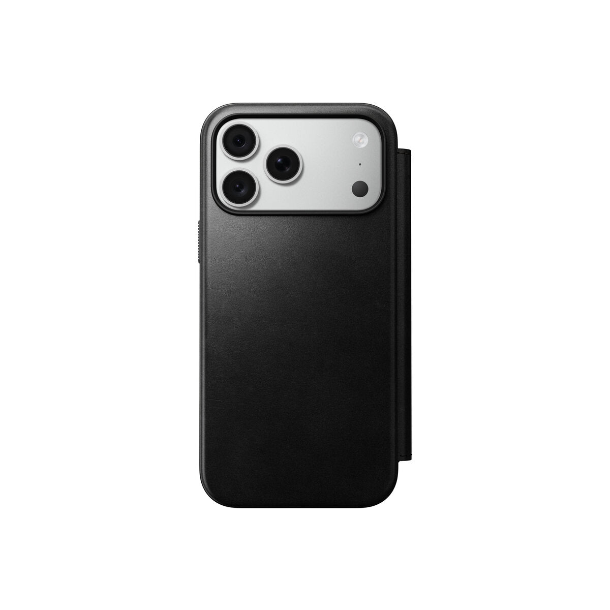 Kožené flipové pouzdro pro iPhone 18 Pro Max/17 Pro Max Nomad Modern Leather Folio Horween - černá