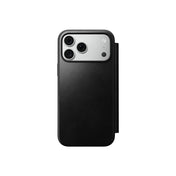 Kožené flipové pouzdro pro iPhone 18 Pro Max/17 Pro Max Nomad Modern Leather Folio Horween - černá