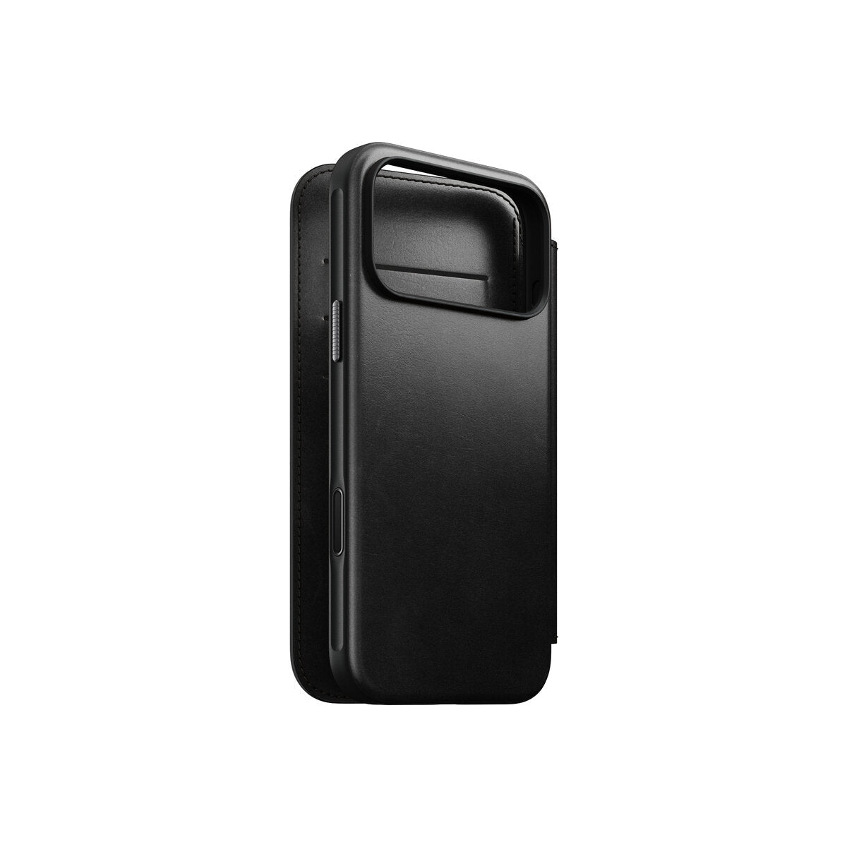 Kožené flipové pouzdro pro iPhone 18 Pro Max/17 Pro Max Nomad Modern Leather Folio Horween - černá