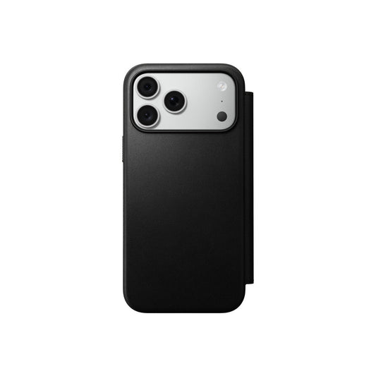Kožené flipové pouzdro pro iPhone 18 Pro Max/17 Pro Max Nomad Modern Leather Folio - černá
