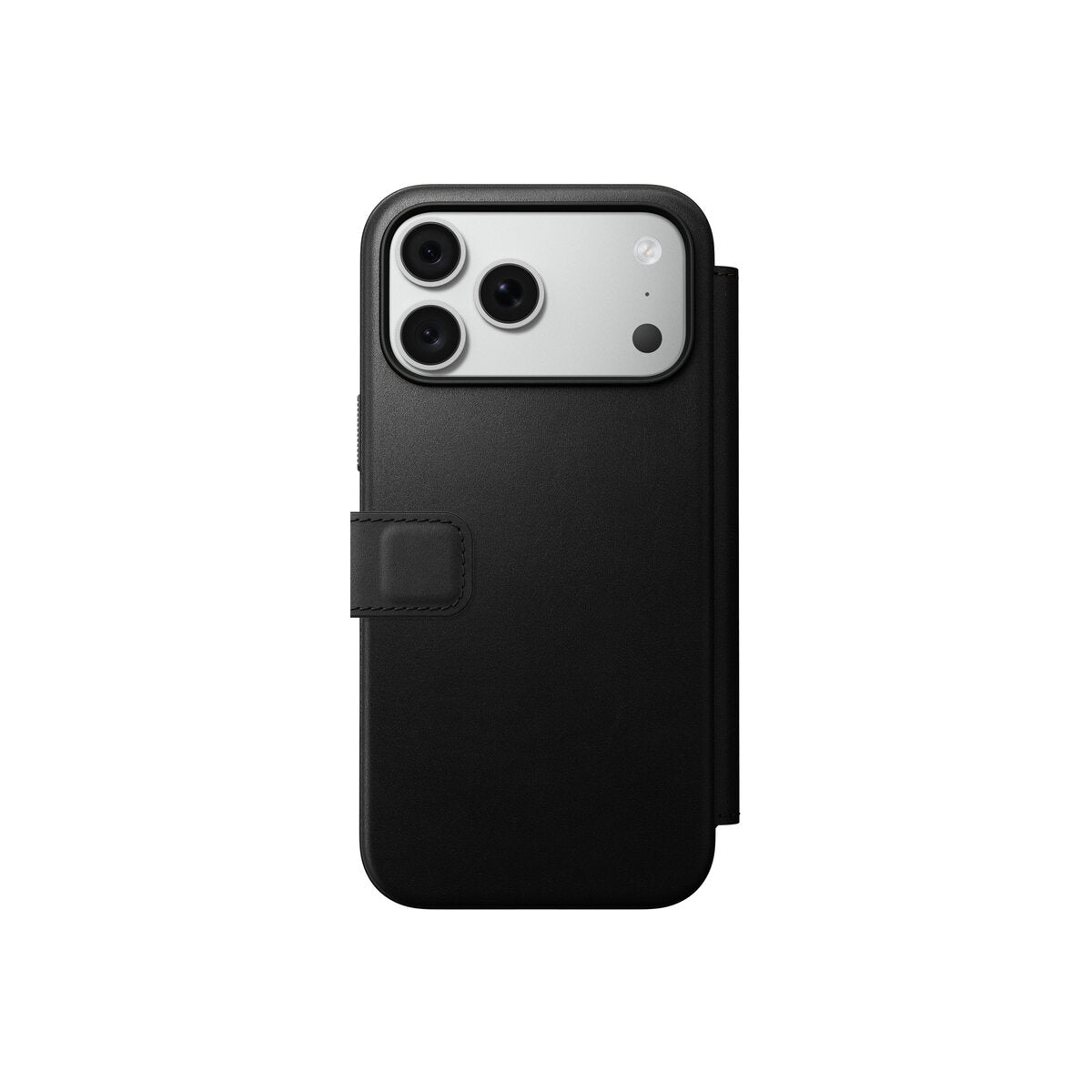 Kožené flipové pouzdro pro iPhone 18 Pro Max/17 Pro Max Nomad Modern Leather Folio - černá