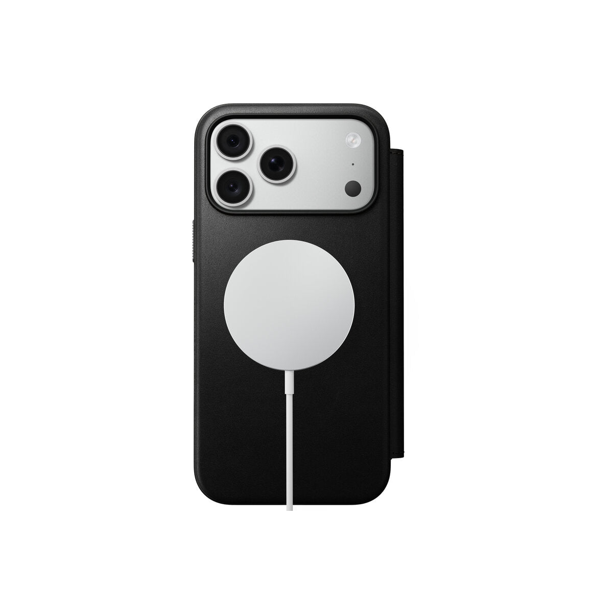 Kožené flipové pouzdro pro iPhone 18 Pro Max/17 Pro Max Nomad Modern Leather Folio - černá
