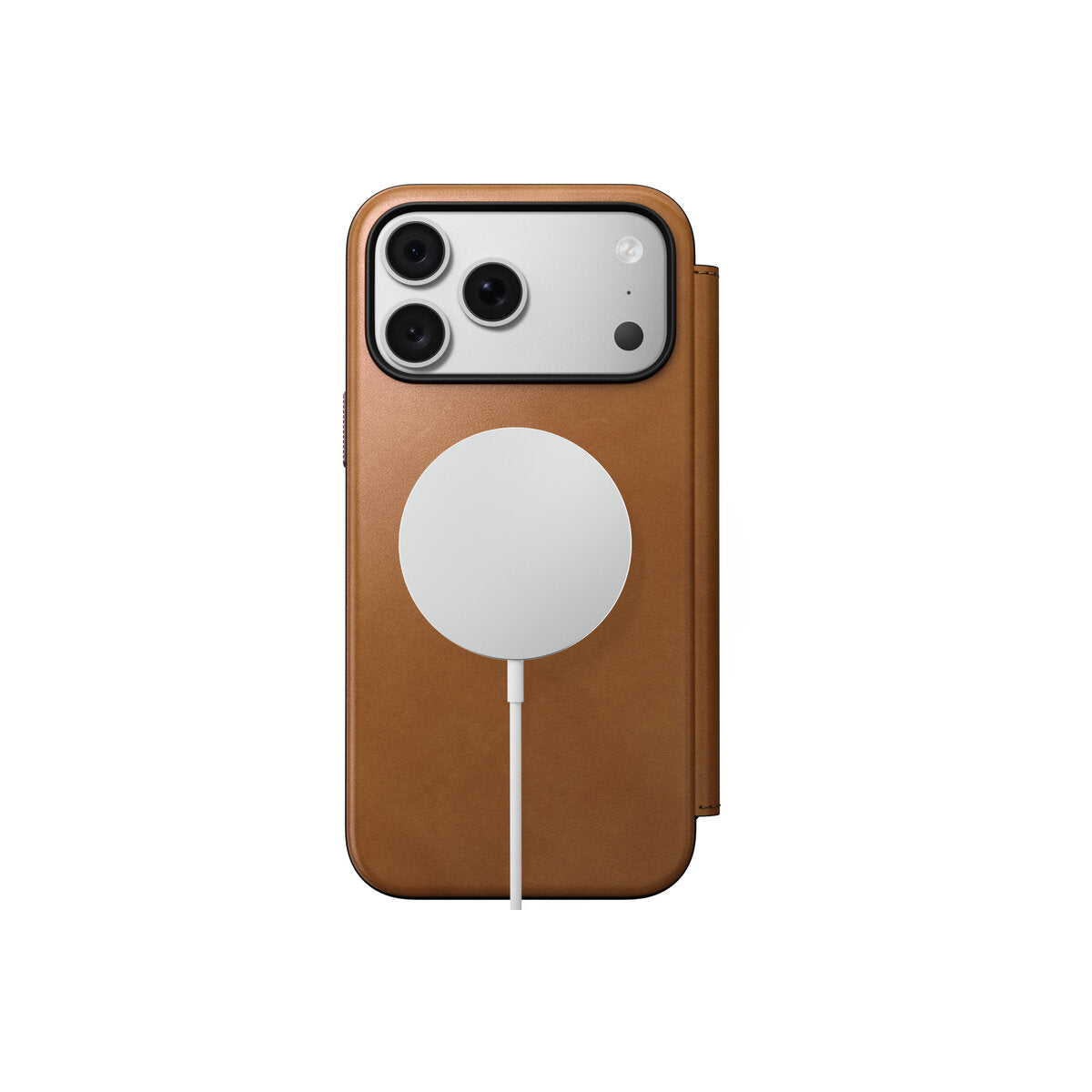 Kožené flipové pouzdro pro iPhone 18 Pro Max/17 Pro Max Nomad Modern Leather Folio - english tan (světle hnědá)