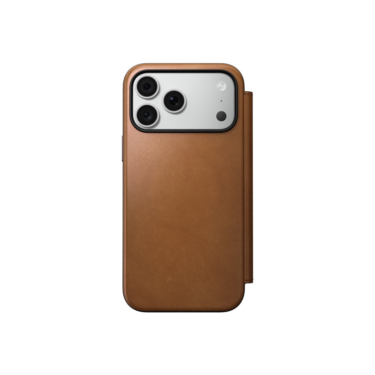 Kožené flipové pouzdro pro iPhone 18 Pro Max/17 Pro Max Nomad Modern Leather Folio - english tan (světle hnědá)