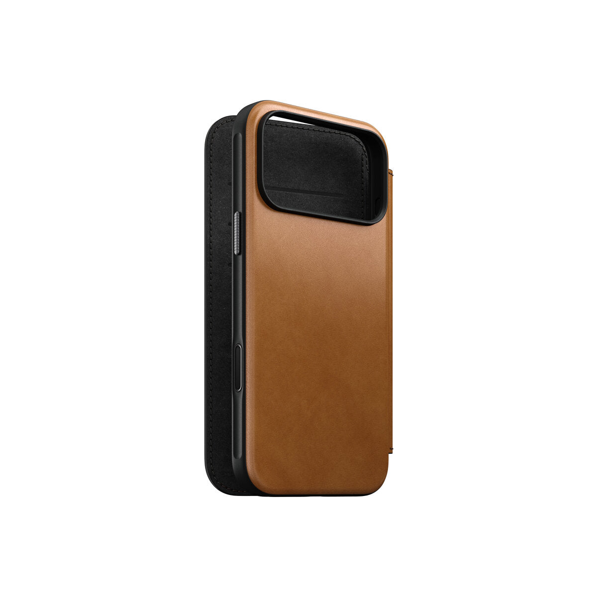 Kožené flipové pouzdro pro iPhone 18 Pro Max/17 Pro Max Nomad Modern Leather Folio - english tan (světle hnědá)