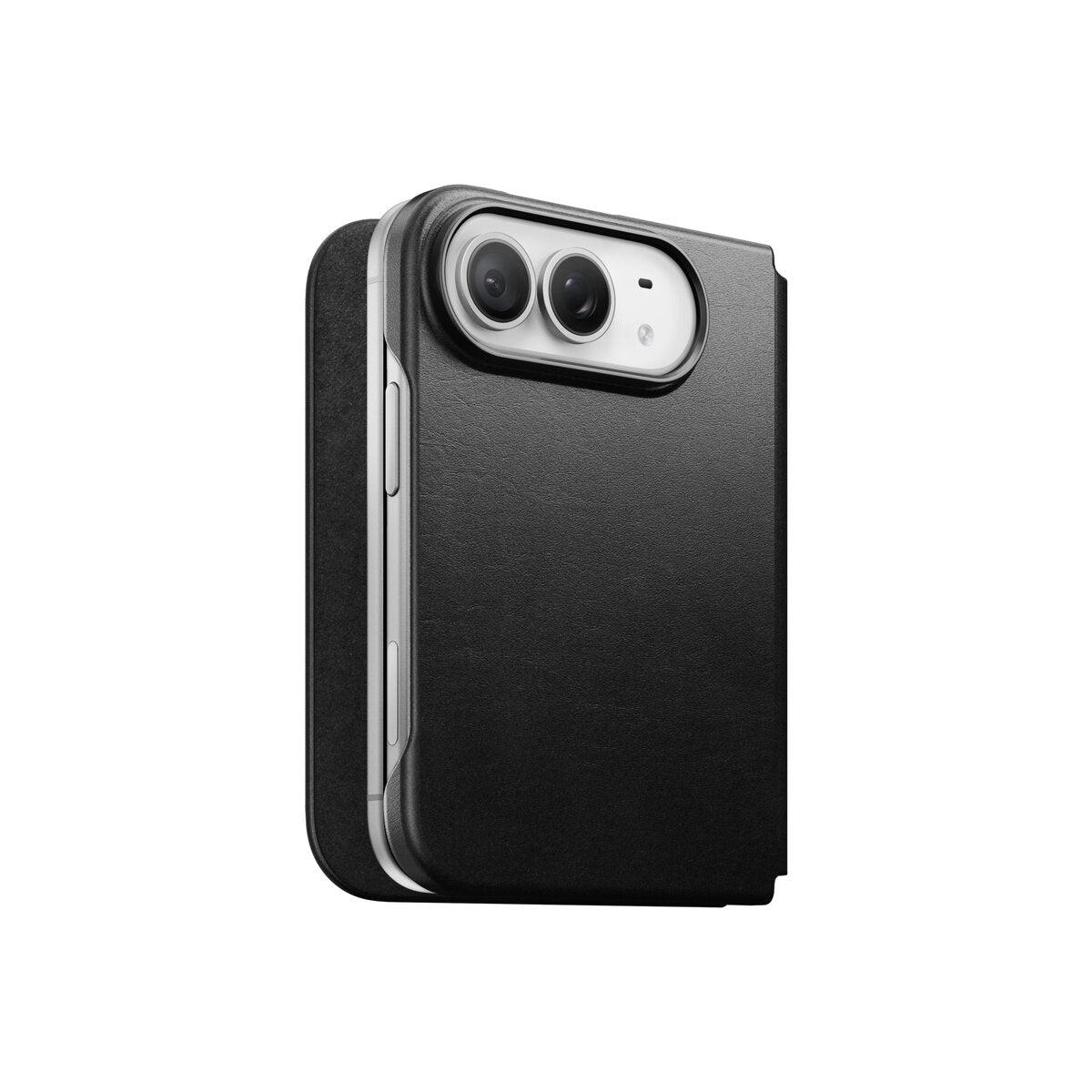 Kožené flipové pouzdro pro iPhone Duo Nomad Traditional Leather Folio Horween - černá