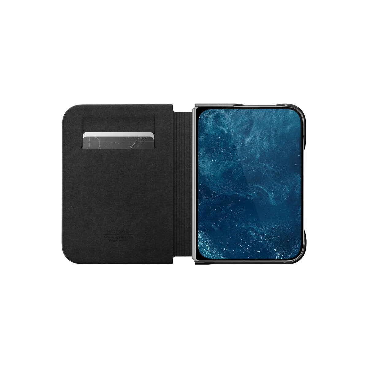 Kožené flipové pouzdro pro iPhone Duo Nomad Traditional Leather Folio Horween - černá
