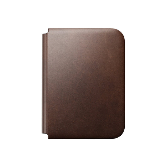 Kožené flipové pouzdro pro iPhone Duo Nomad Traditional Leather Folio Horween - rustic brown (tmavě hnědá)