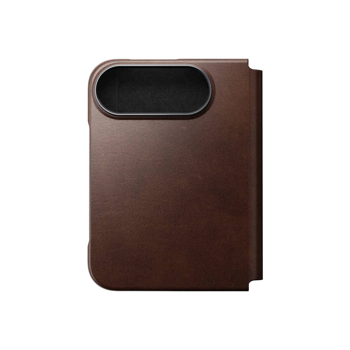 Kožené flipové pouzdro pro iPhone Duo Nomad Traditional Leather Folio Horween - rustic brown (tmavě hnědá)