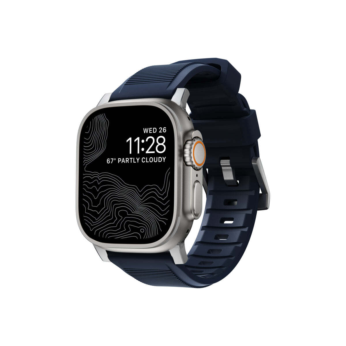 Řemínek pro Apple Watch 42/44/45/49 mm Nomad Rugged Strap - modrý