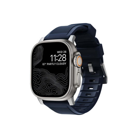 Řemínek pro Apple Watch 42/44/45/49 mm Nomad Rugged Strap - modrý