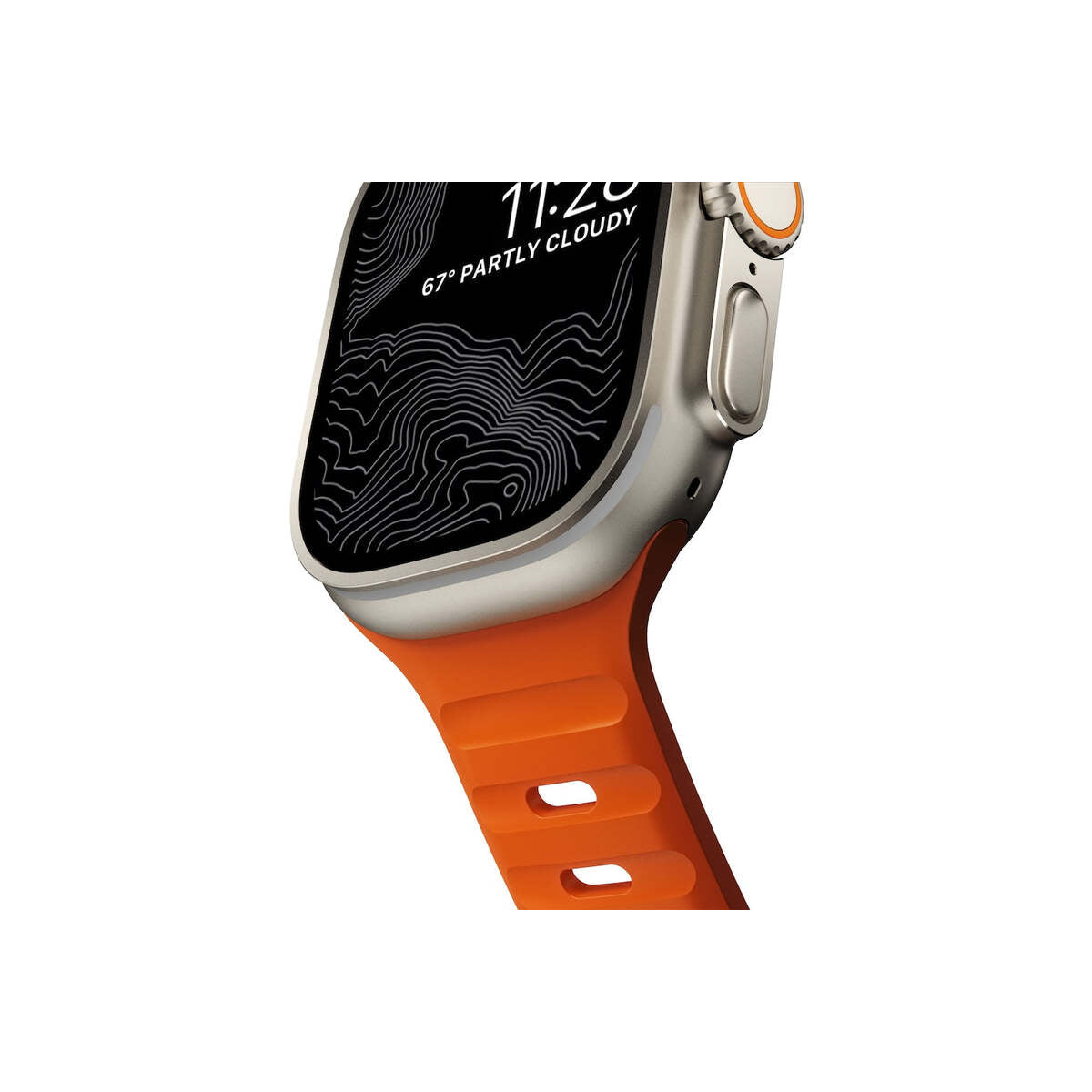 Řemínek pro Apple Watch 42/44/45/49 mm Nomad Sport Strap - oranžový