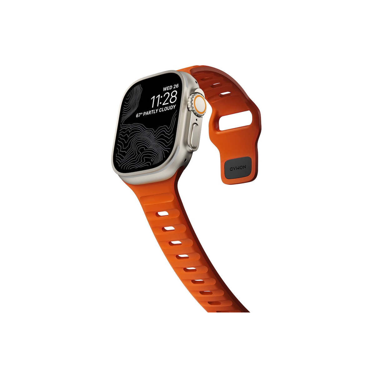 Řemínek pro Apple Watch 42/44/45/49 mm Nomad Sport Strap - oranžový