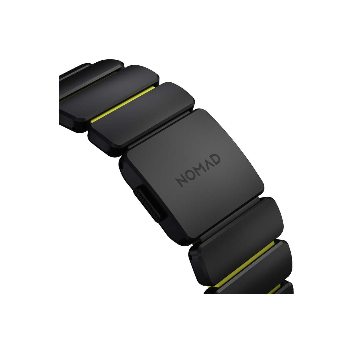 Řemínek pro Apple Watch 45/46/49 mm Nomad Stratos Band FKM - černý/volt