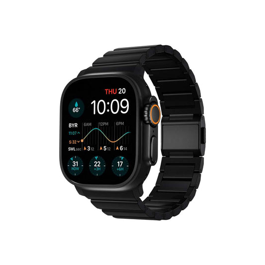 Řemínek pro Apple Watch 45/46/49 mm Nomad Titanium Band V2 - černý