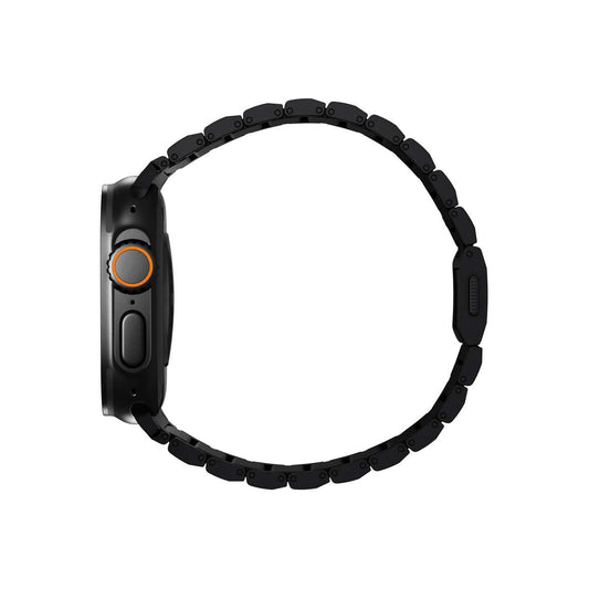 Řemínek pro Apple Watch 45/46/49 mm Nomad Titanium Band V2 - černý