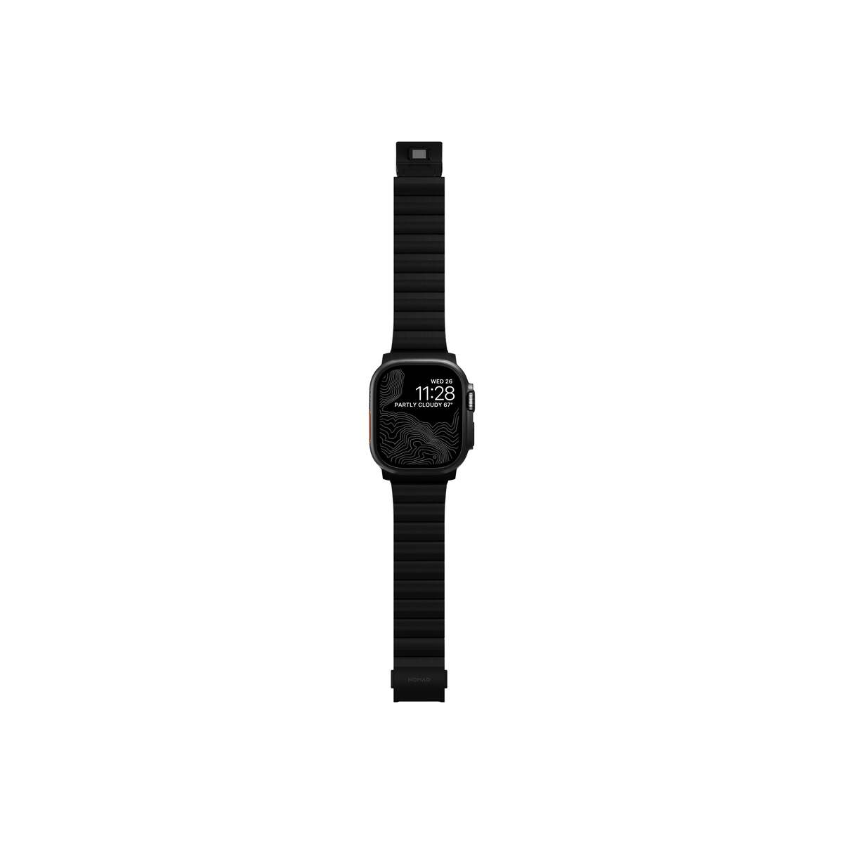 Řemínek pro Apple Watch 45/46/49 mm Nomad Titanium Band V2 - černý