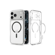 MagSafe kryt pro iPhone 18 Pro Max/17 Pro Max Spigen Ultra Hybrid MagSafe - průhledná s grafitovým akcentem