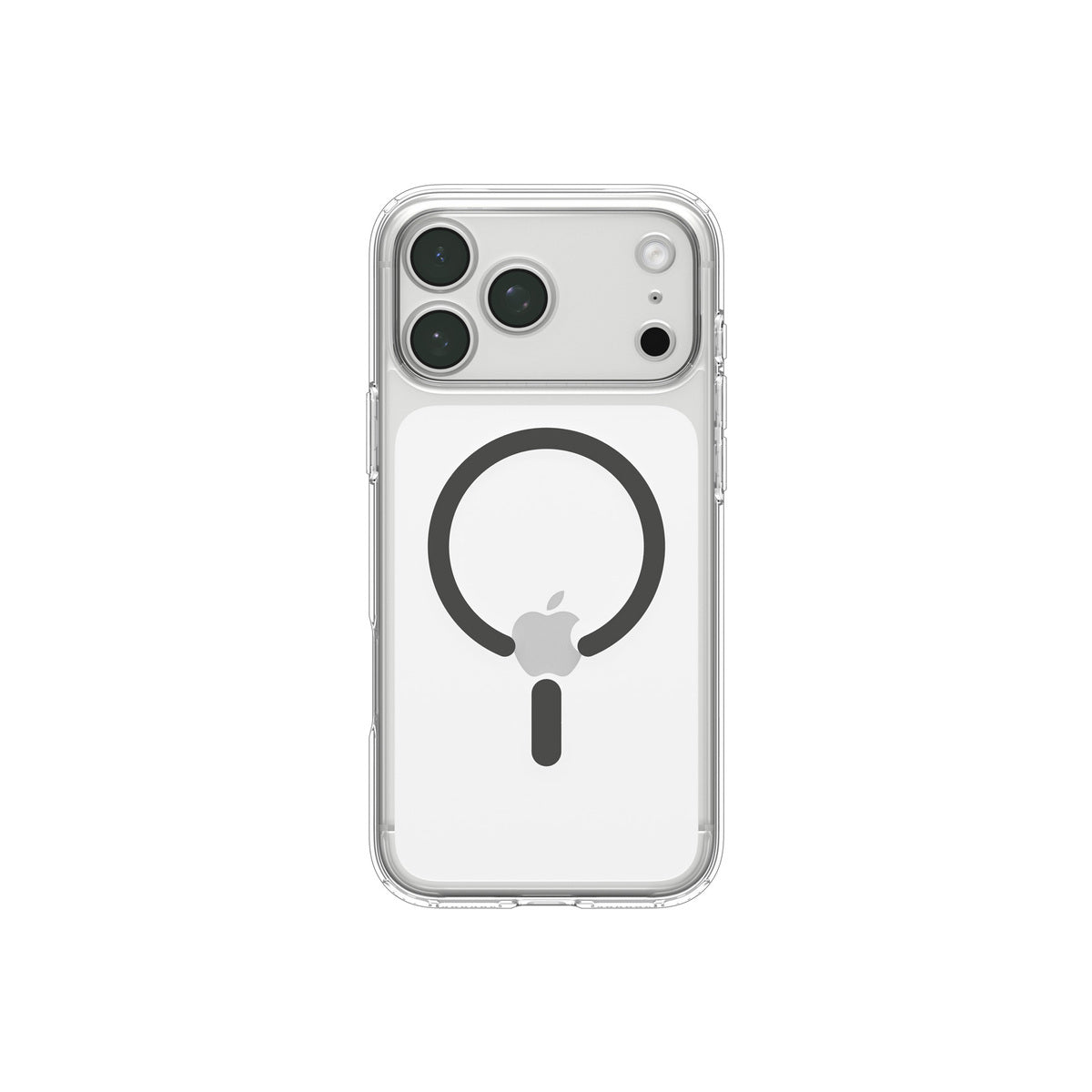 MagSafe kryt pro iPhone 18 Pro Max/17 Pro Max Spigen Ultra Hybrid MagSafe - průhledná s grafitovým akcentem