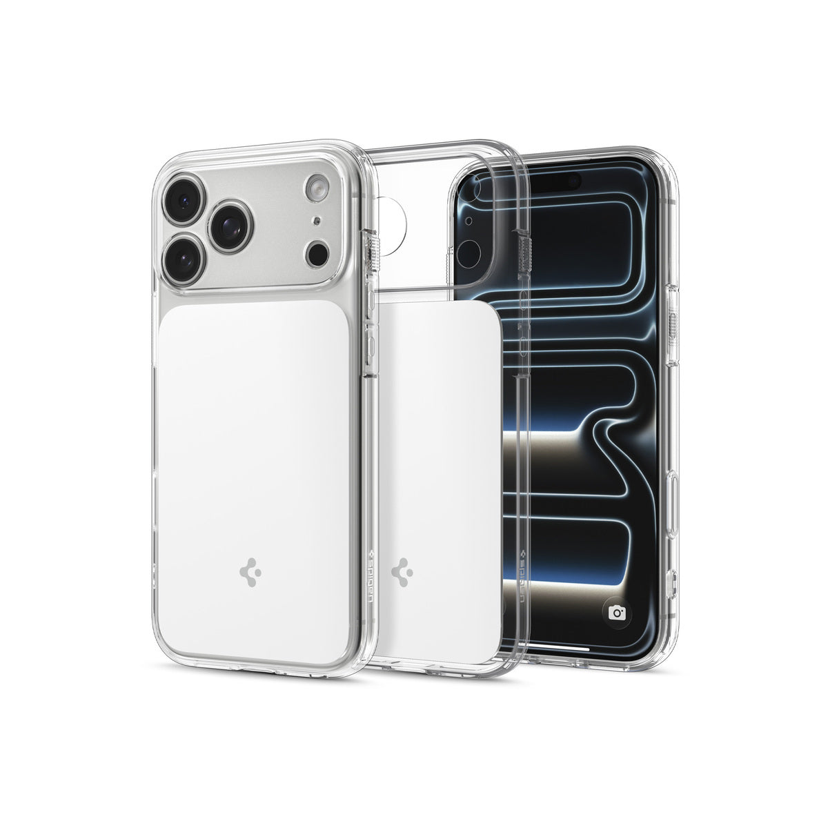 MagSafe kryt pro iPhone 18 Pro Max/17 Pro Max Spigen Ultra Hybrid T MagSafe - lesklá bílá
