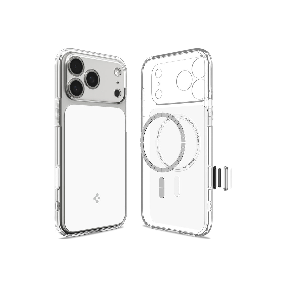 MagSafe kryt pro iPhone 18 Pro Max/17 Pro Max Spigen Ultra Hybrid T MagSafe - lesklá bílá