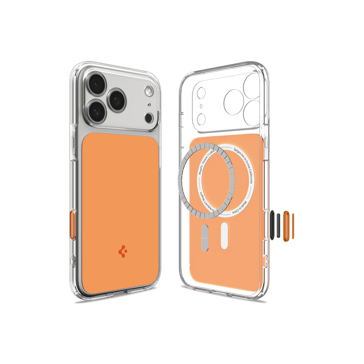 MagSafe kryt pro iPhone 18 Pro Max/17 Pro Max Spigen Ultra Hybrid T MagSafe - lesklá oranžová