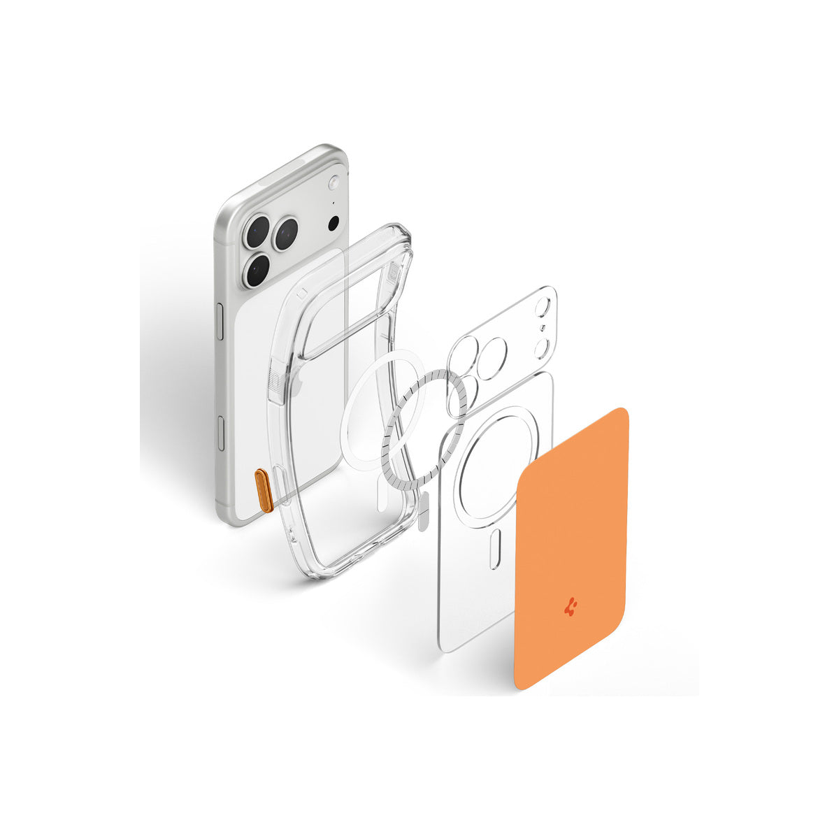 MagSafe kryt pro iPhone 18 Pro Max/17 Pro Max Spigen Ultra Hybrid T MagSafe - lesklá oranžová