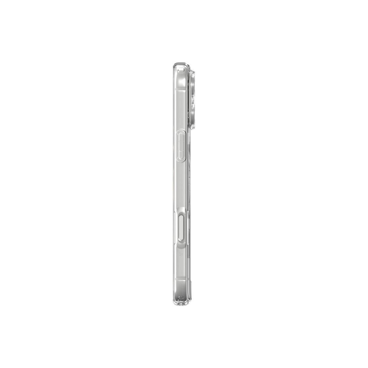 MagSafe kryt pro iPhone 18 Pro/17 Pro Spigen Ultra Hybrid MagSafe - průhledná s tmavě modrým akcentem