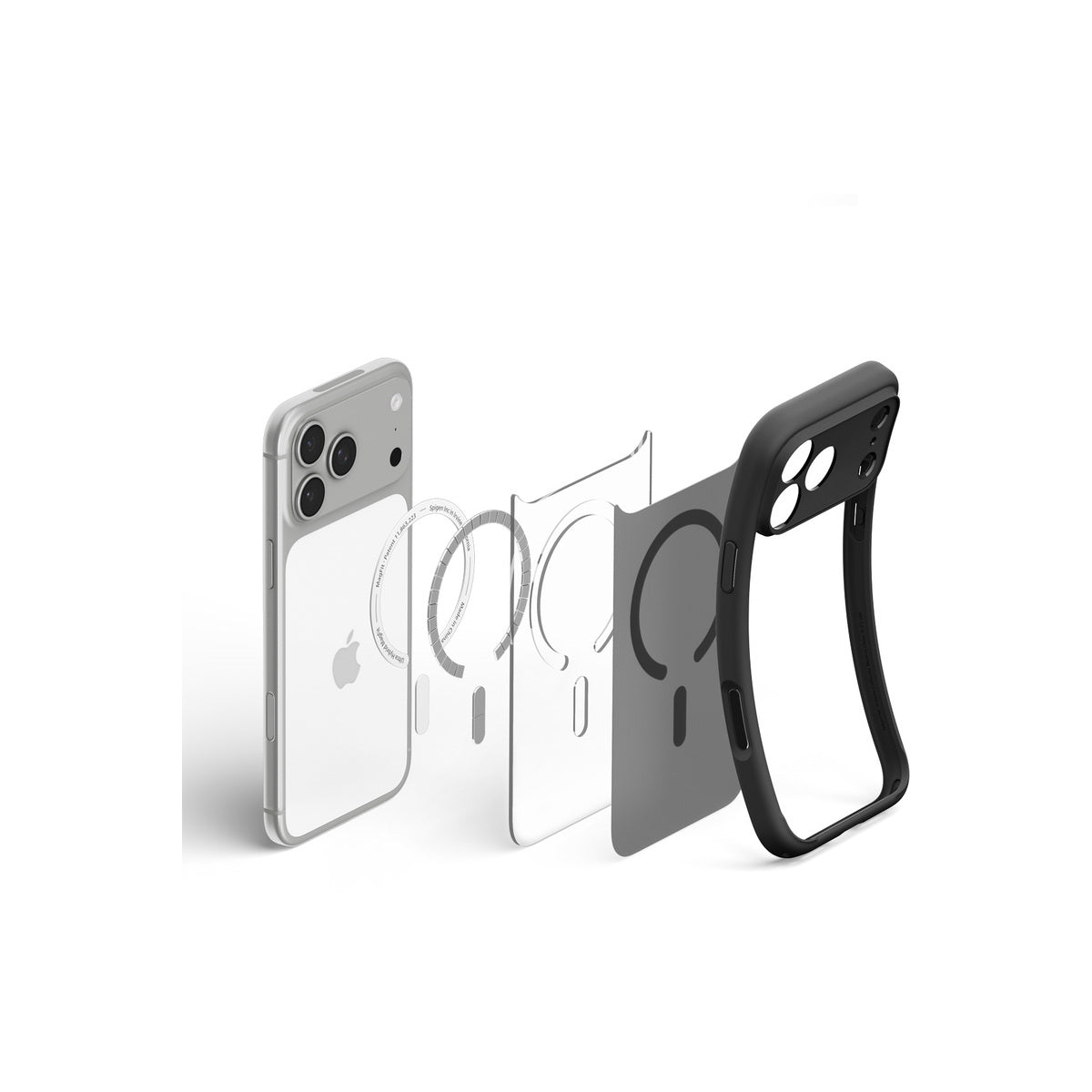 MagSafe kryt pro iPhone 18 Pro/17 Pro Spigen Ultra Hybrid MagSafe - matovaná černá (frost)