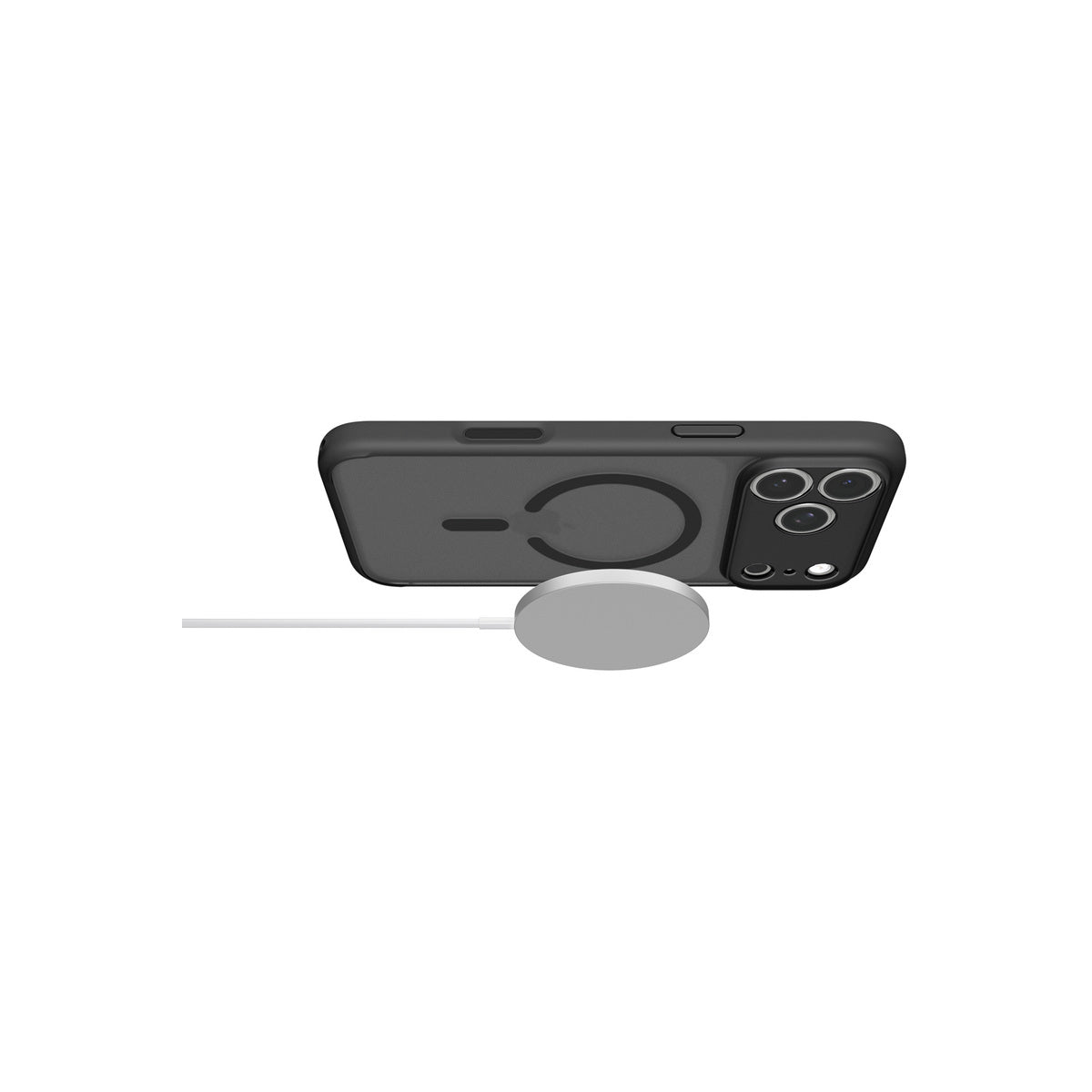 MagSafe kryt pro iPhone 18 Pro/17 Pro Spigen Ultra Hybrid MagSafe - matovaná černá (frost)