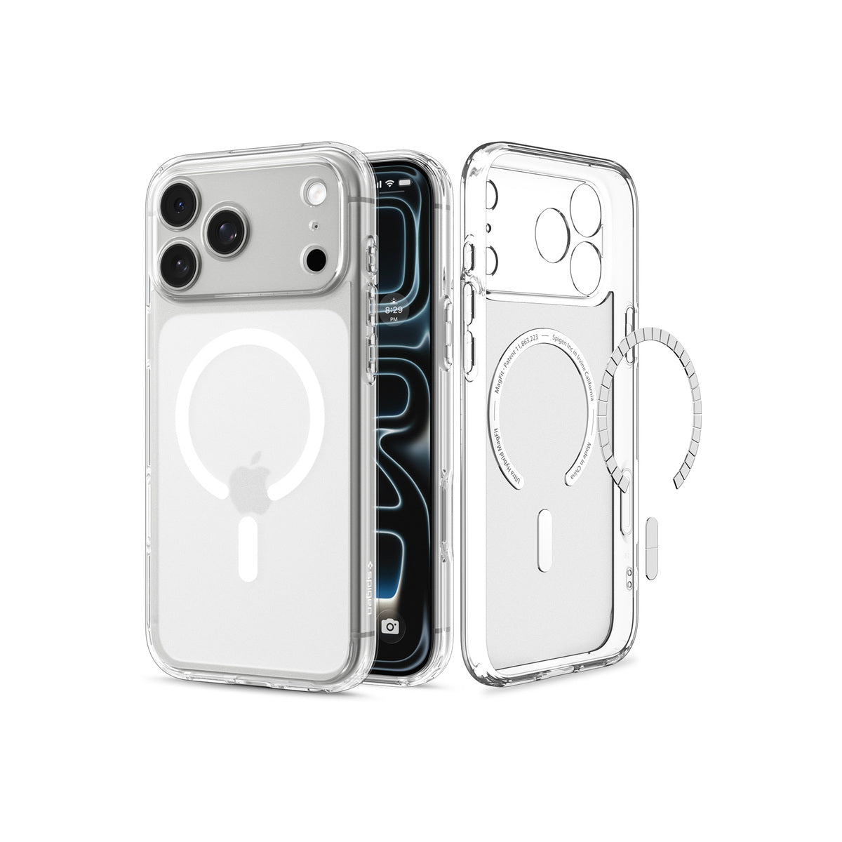 MagSafe kryt pro iPhone 18 Pro/17 Pro Spigen Ultra Hybrid MagSafe - matovaná bílá (frost)