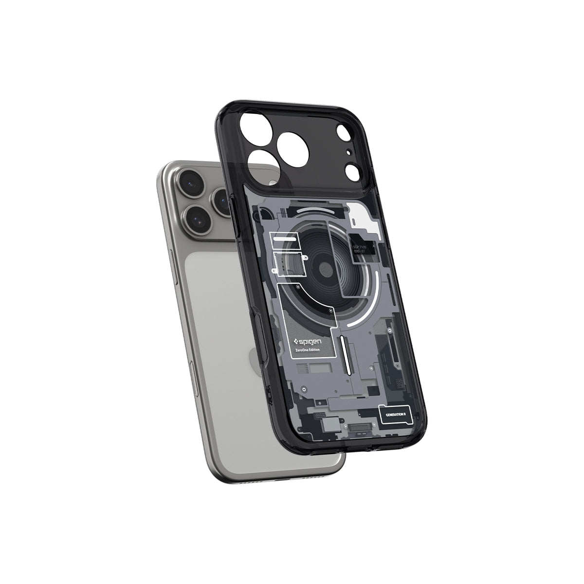 MagSafe kryt pro iPhone 18 Pro/17 Pro Spigen Ultra Hybrid MagSafe - zero one černá