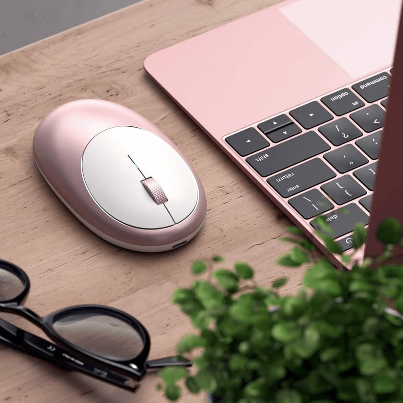 Ergonomická bezdrátová myš Satechi M1 - růžová - bonami.click