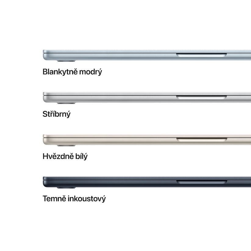 MacBook Air 15,3", Apple M4 10jádrové CPU, 10jádrové GPU, 16GB, 512GB SSD, CZ - blankytně modrý (renovovaný) - bonami.click