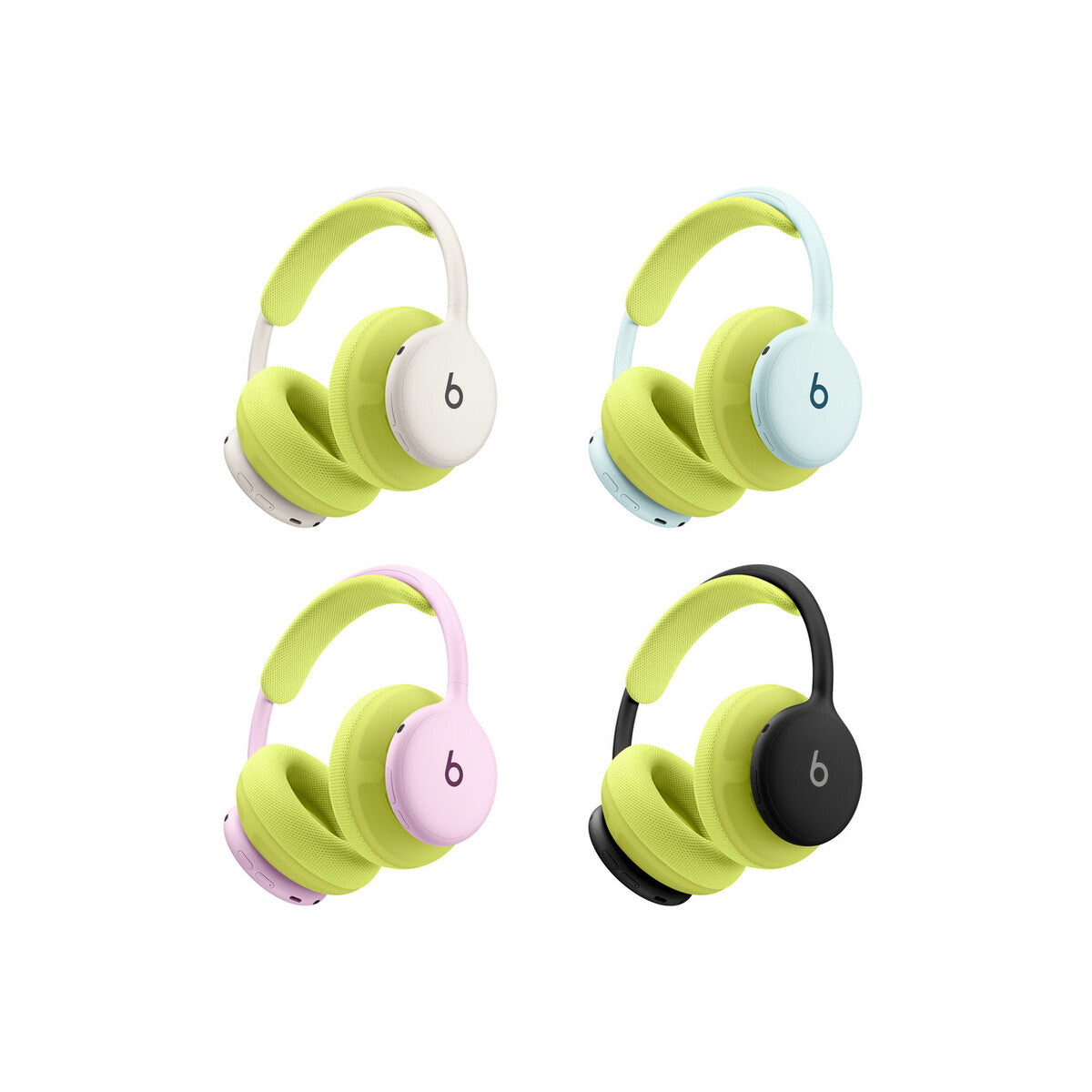 Sada polstrování pro Beats 360 – pletené polstrování náušníků a hlavového oblouku v barvě Volt