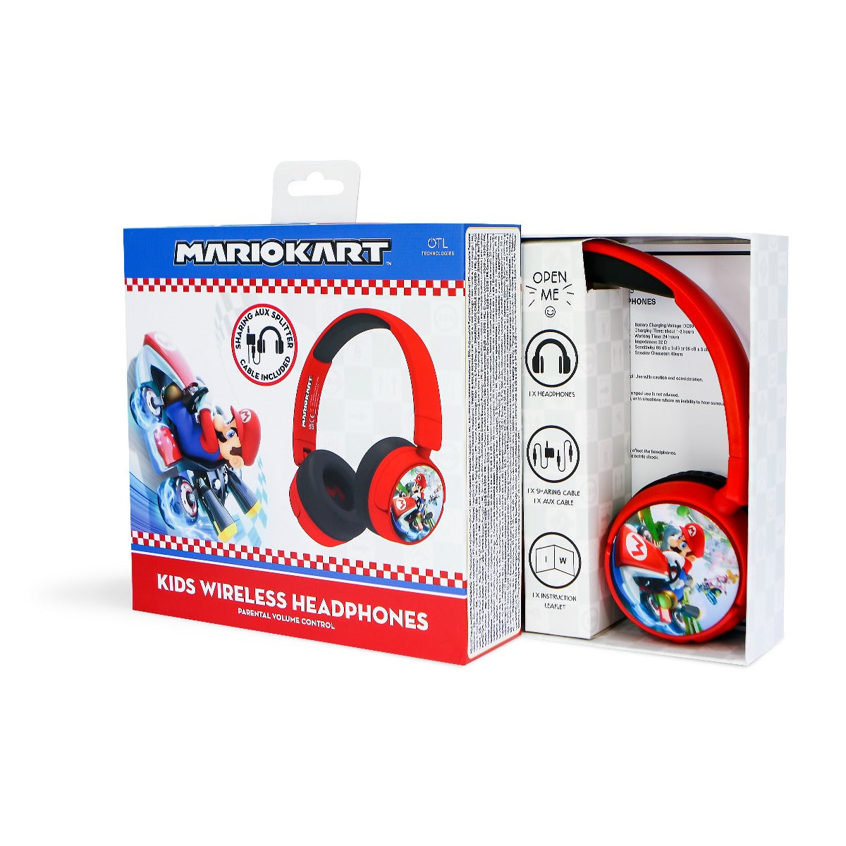 Dětská bezdrátová sluchátka OTL Mario Kart - bonami.click