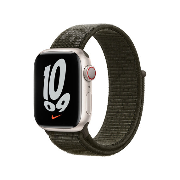 Apple Watch 38/40/41 mm khaki provlékací sportovní řemínek Nike