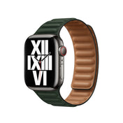 Apple Watch 38/40/41 mm sekvojově zelený kožený tah – S/M
