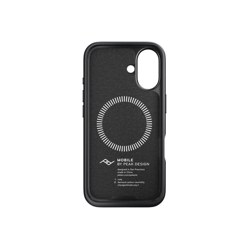 Kryt pro iPhone 16 Peak Design Mobile Everyday Fabric Case - tmavě šedý - bonami.click