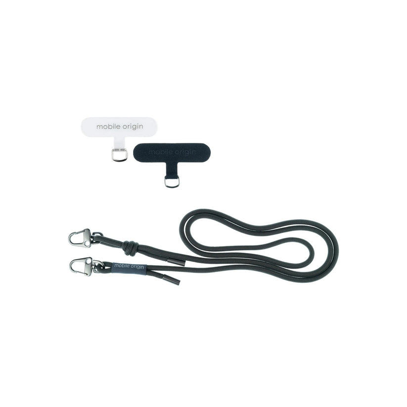 6mm šňůrka na telefon Mobile Origin Lanyard rope 82 - 163cm - černá - bonami.click