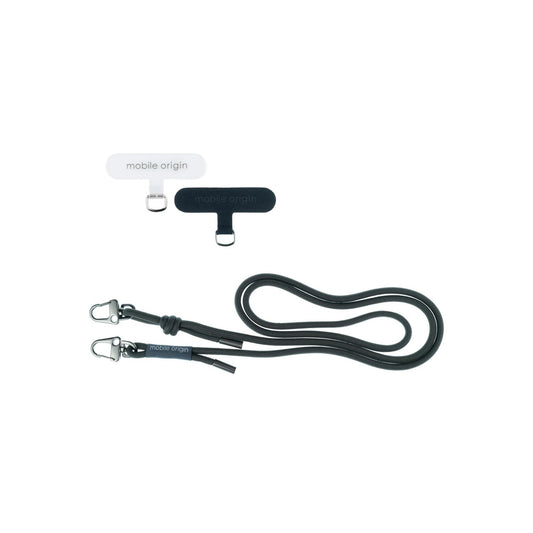 6mm šňůrka na telefon Mobile Origin Lanyard rope 82 - 163cm - černá - bonami.click