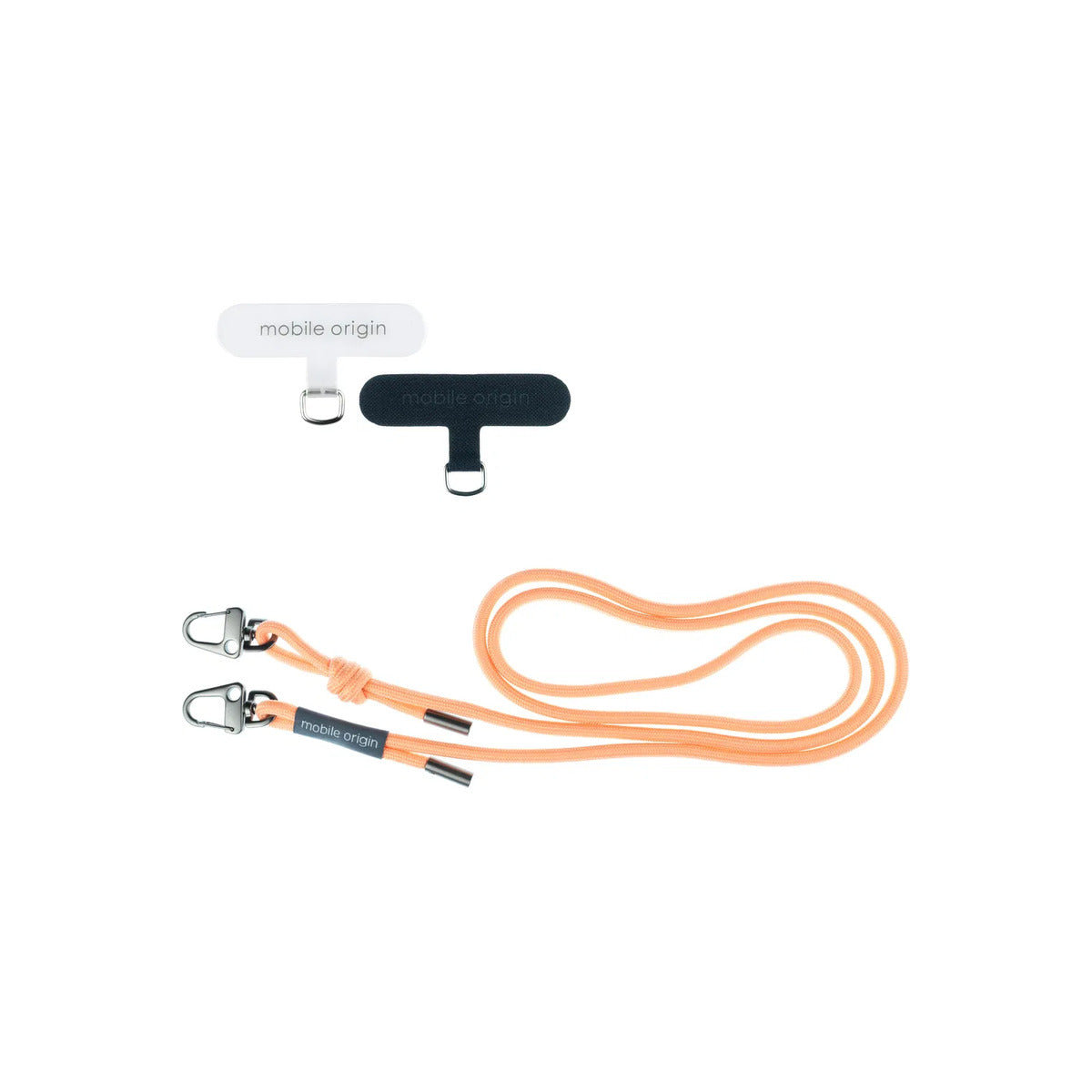 6mm šňůrka na telefon Mobile Origin Lanyard rope 82 - 163cm - světle oranžová - bonami.click